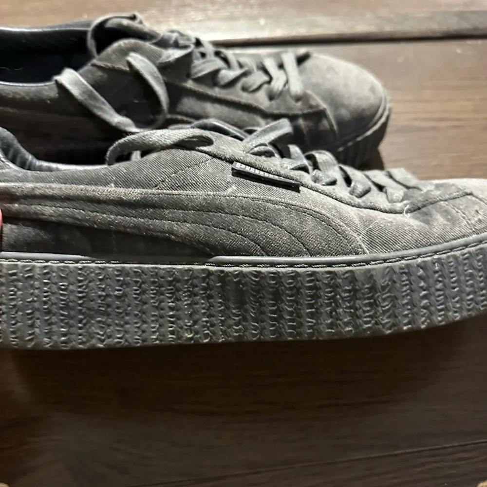 Fendi x Puma Men's Charcoal velvet Sneakers - Picture 3 of 4
